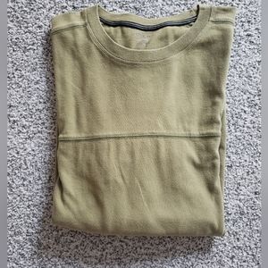 Mens olive green Sonoma long sleeve T shirt with multicolor stripes size XL